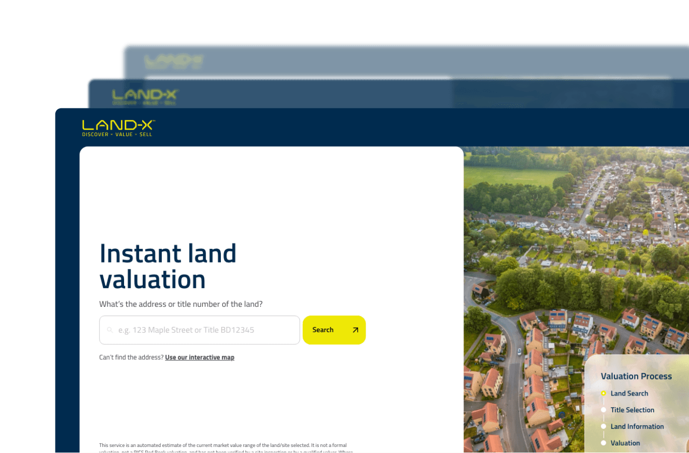 Land-X valuation report screenshots